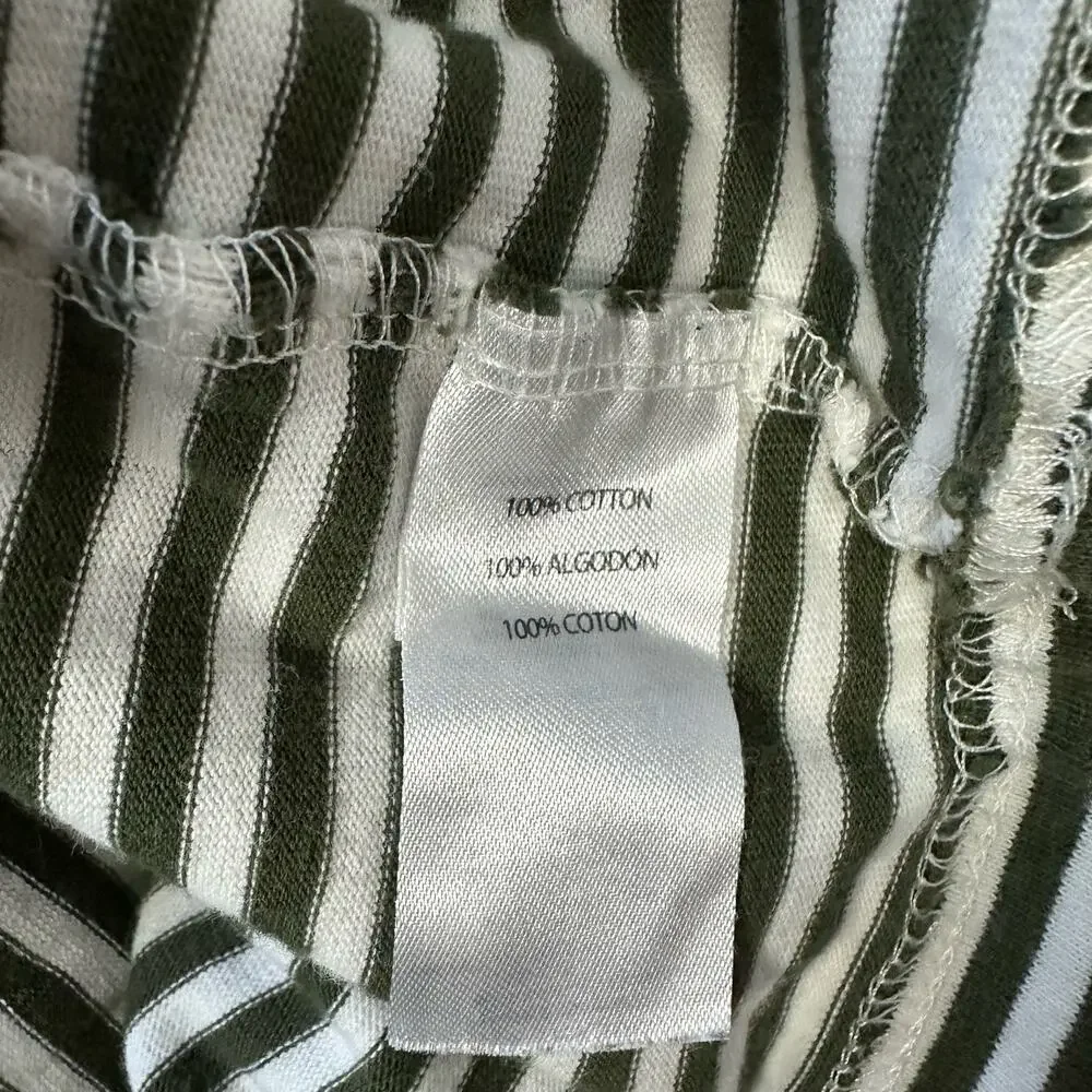 Kitestrings Hartsrings Blue Green Striped Henley Long Sleeve Shirt Boys Size 7